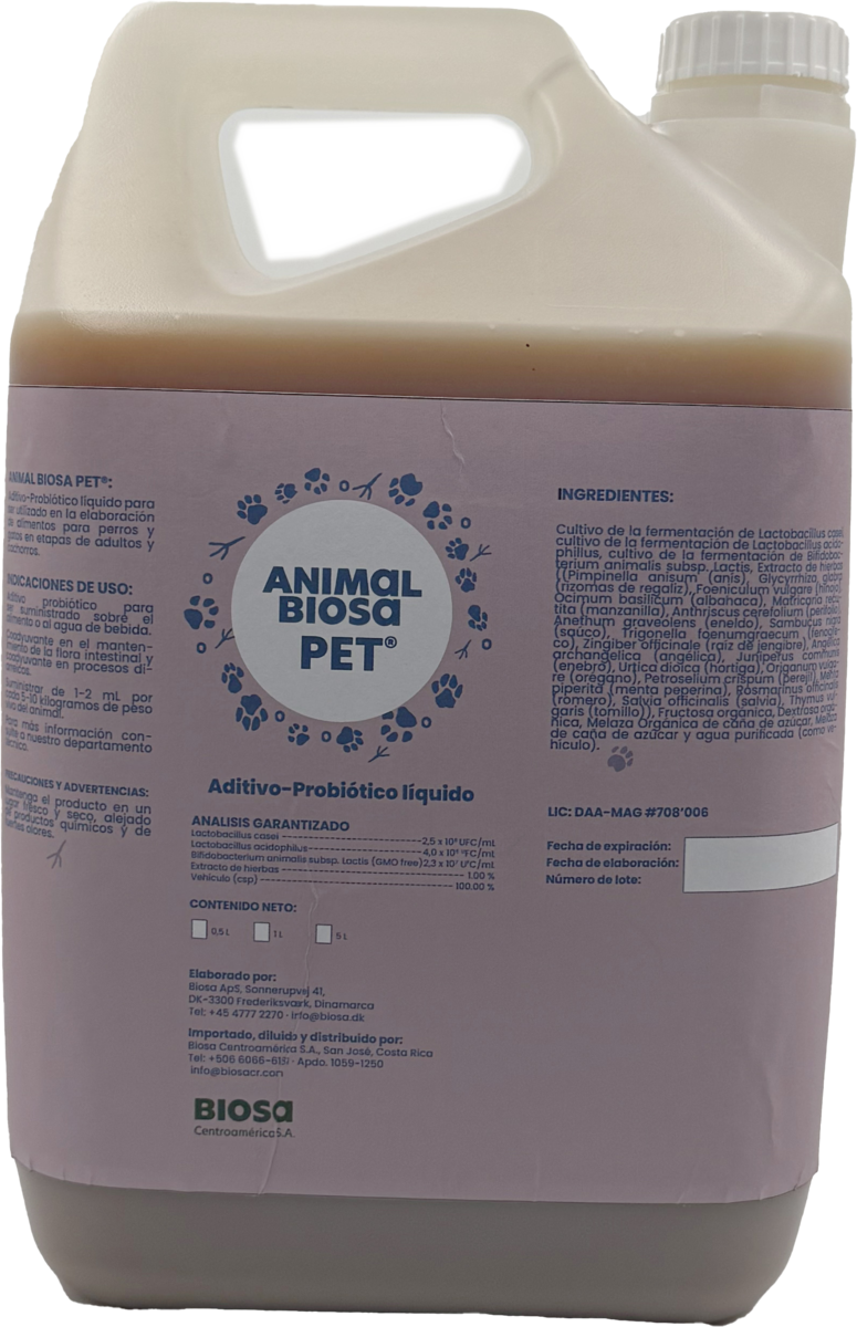 Animal Biosa Pet, pichinga de 5 litros